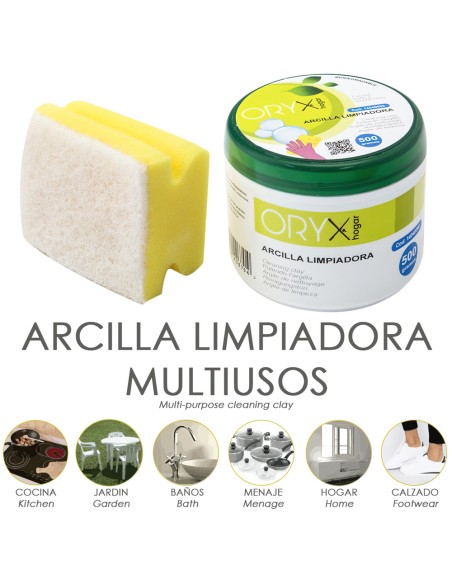 Arcilla Limpiadora Multiusos Tarro 500 gramos.