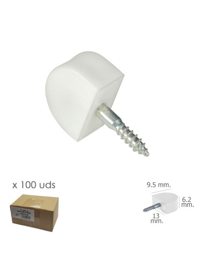 Soporte Estanteria Tornillo Pequeño Blanco (Caja 100 unidades)
