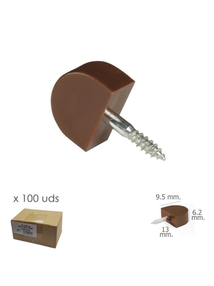 Soporte Estanteria Tornillo Pequeño Marron (Caja 100 unidades)