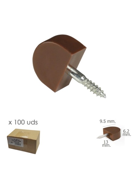 Soporte Estanteria Tornillo Pequeño Marron (Caja 100 unidades)