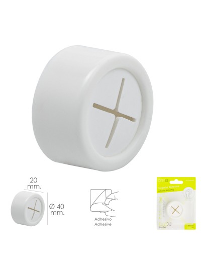 Colgador Adhesivo Cocina Blanco Ø 40 mm.
