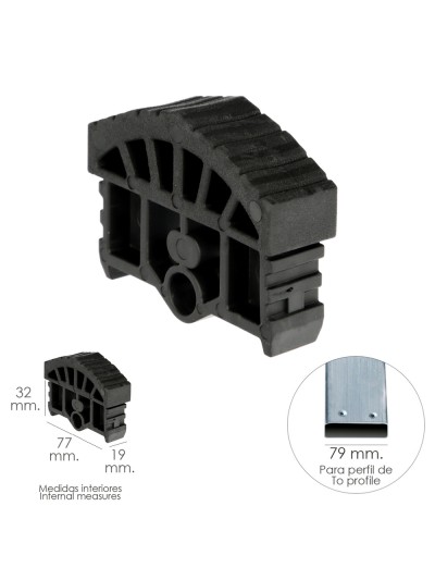 Contera Para Escalera Pronor 3 Tramos y Escalera 2 Tramos Con 12+12 Peldaños ( Perfil 79 mm.)