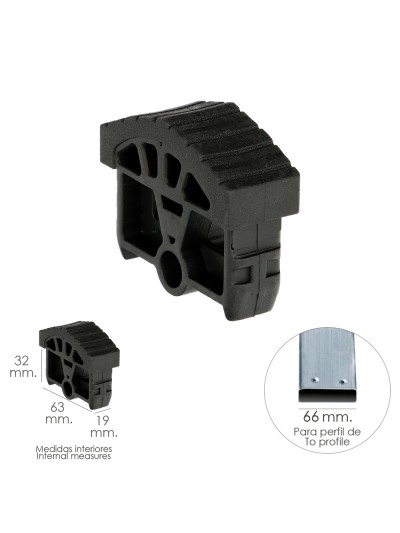 Contera Para Escalera Pronor 2 Tramos Con 10+10 Peldaños ( Perfil 66 mm.)