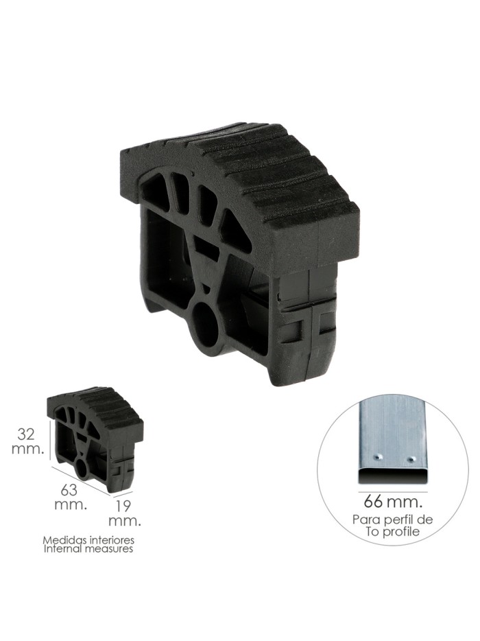 Contera Para Escalera Pronor 2 Tramos Con 10+10 Peldaños ( Perfil 66 mm.)