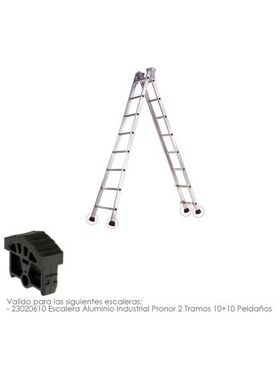 Contera Para Escalera Pronor 2 Tramos Con 10+10 Peldaños ( Perfil 66 mm.)