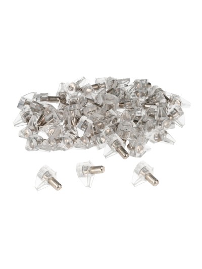 Soporte de Plastico Con Anclaje Metalico 5 Ø mm. Para Estanterias / Estantes (Caja 100 Unidades)