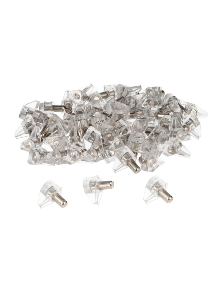 Soporte de Plastico Con Anclaje Metalico 5 Ø mm. Para Estanterias / Estantes (Caja 100 Unidades)