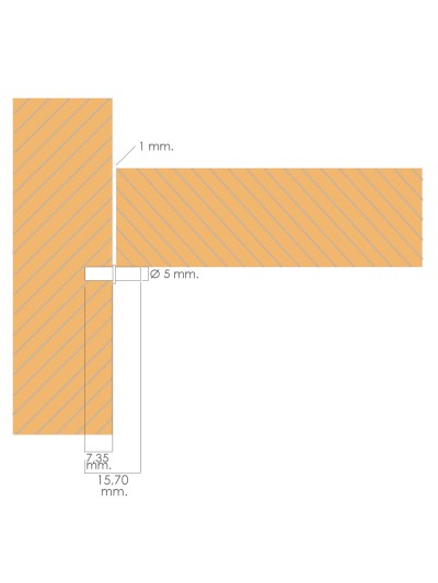 Soporte de Metalico Con Anclaje 5 Ø mm. Para Estanterias / Estantes (Caja 100 Unidades)