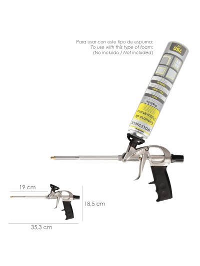 Pistola Para Espuma Poliuretano Con Adaptador PTFE