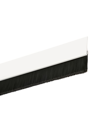 Burlete Pvc Con Cepillo. Para Puertas. Color Blanco 1 Metro
