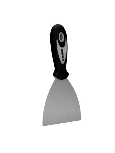 Espatula Acero Inoxidable Ancho 60 mm. Con Mango de Goma Ergonomico, Espatula Pintor, Espatula Masilla, Paletina, Paleta Rascar