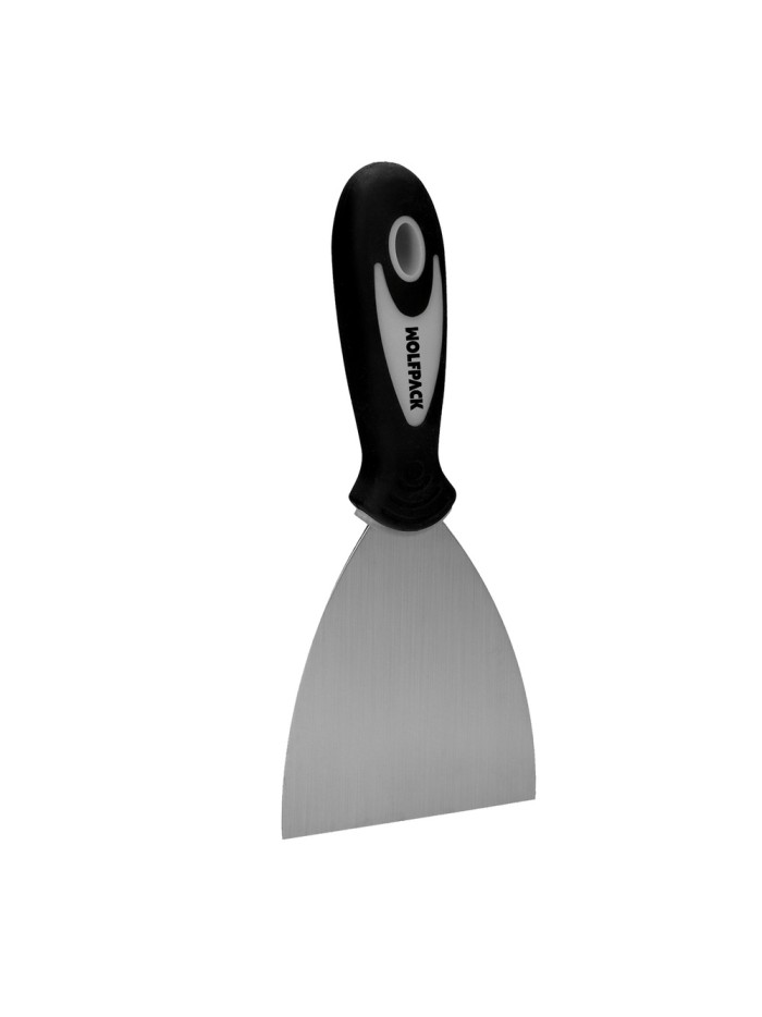 Espatula Acero Inoxidable Ancho 60 mm. Con Mango de Goma Ergonomico, Espatula Pintor, Espatula Masilla, Paletina, Paleta Rascar