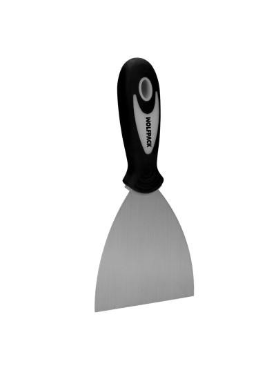Espatula Acero Inoxidable Ancho 80 mm. Con Mango de Goma Ergonomico, Espatula Pintor, Espatula Masilla, Paletina, Paleta Rascar