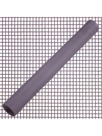 Tela Mosquitera Fibra Vidrio Gris 18x16/180 cm. Rollo 50 metros.