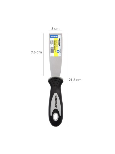 Espatula Mango Gummy Grip Hoja 30 mm. Espatula Yeso, Espatula Pintor, Espatula Masillas, Espatula Pladur, etc.