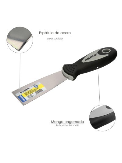 Espatula Mango Gummy Grip Hoja 40 mm. Espatula Yeso, Espatula Pintor, Espatula Masillas, Espatula Pladur, etc.