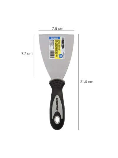 Espatula Mango Gummy Grip Hoja 80 mm. Espatula Yeso, Espatula Pintor, Espatula Masillas, Espatula Pladur, etc.