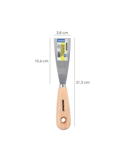 Espatula Mango Madera Hoja Acero 40 mm. Espatula Yeso, Espatula Pintor, Espatula Masillas, Espatula Pladur, etc.