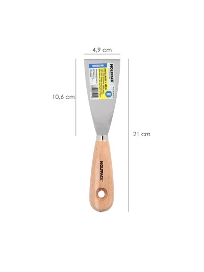 Espatula Mango Madera Hoja Acero 50 mm. Espatula Yeso, Espatula Pintor, Espatula Masillas, Espatula Pladur, etc.