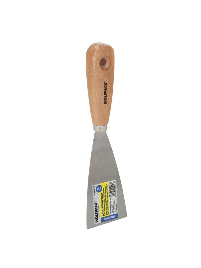 Espatula Mango Madera Hoja Acero 60 mm. Espatula Yeso, Espatula Pintor, Espatula Masillas, Espatula Pladur, etc.