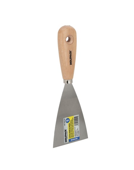 Espatula Mango Madera Hoja Acero 80 mm. Espatula Yeso, Espatula Pintor, Espatula Masillas, Espatula Pladur, etc.