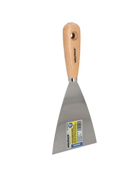 Espatula Mango Madera Hoja Acero 100 mm. Espatula Yeso, Espatula Pintor, Espatula Masillas, Espatula Pladur, etc.