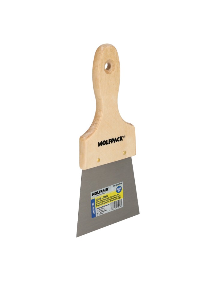 Espatula Techos Mango Madera Hoja Acero 90 x 100 mm. Espatula Yeso, Espatula Pintor, Espatula Masillas, Espatula Pladur, etc.