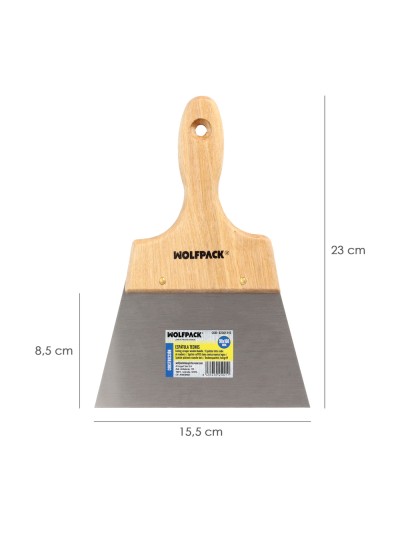 Espatula Techos Mango Madera Hoja Acero 90 x 160 mm. Espatula Yeso, Espatula Pintor, Espatula Masillas, Espatula Pladur, etc.