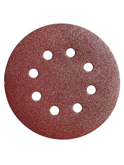 Lija Recambio Velcro Para Lijadoras Excentricas Disco 125 Ø Con Agujeros Grano 40 (10 Piezas)