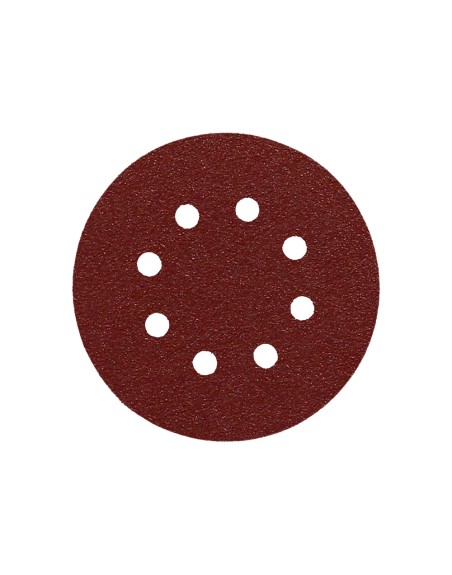 Lija Recambio Velcro Disco Ø 125 mm. con Agujeros Grano  80 (10 Piezas)