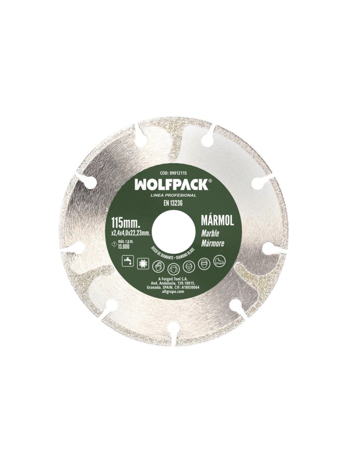 Disco Diamante Ø 115 mm. Marmol. Filo Especialmente Diamantado