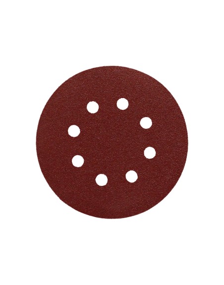 Lija Recambio Velcro Disco Ø 125 mm. Con Agujeros Grano 180 (10 Piezas)