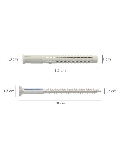 Taco NC-PS Con Tirafondo Torx 40 10 x 100 mm. (Caja De 50 Piezas)
