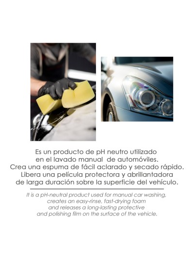 Limpiador Carroceria Coche Con Cera 1 Litro Lava Encera Coche, Abrillantador Carroceria, Limpiador Coche, Champu Coche Brillo