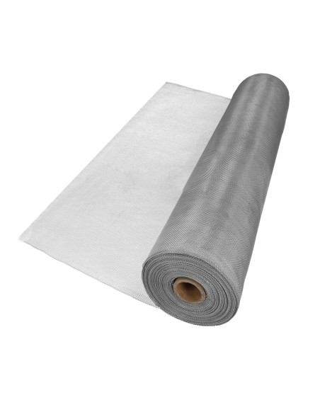 Tela Mosquitera Aluminio 18x14 Ancho 80 cm. Rollo 30 Metros. Malla Mosquitera Aluminio Anti Mosquitos, Antimoscas,