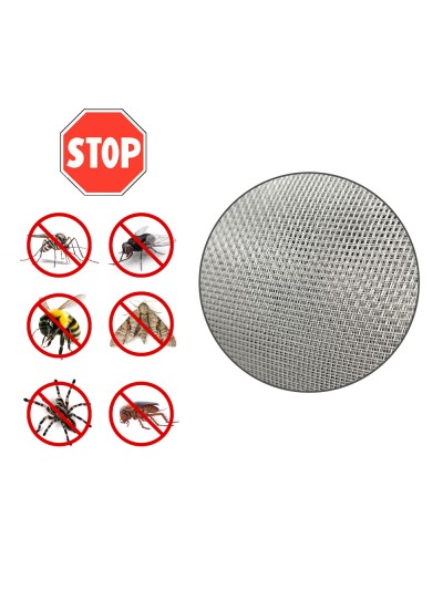 Tela Mosquitera Aluminio 18x14 Ancho 80 cm. Rollo 30 Metros. Malla Mosquitera Aluminio Anti Mosquitos, Antimoscas,