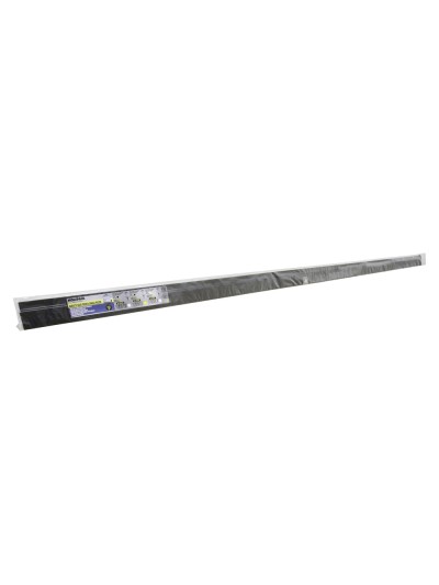 Burlete Para Puertas De Garaje Aluminio Negro Con Goma 2,5 m. Perfil Bajo Cochera Cepillo De Puerta, Burlete Garaje