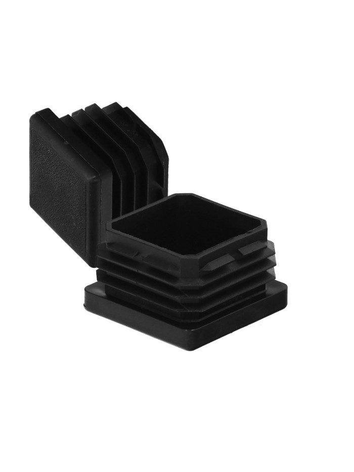 Contera Interior Plastico Cuadrada 40x40 mm. Color Negro. Bolsa 100 Unidades. Contera Mesa, Silla, Muebles, Estanteria