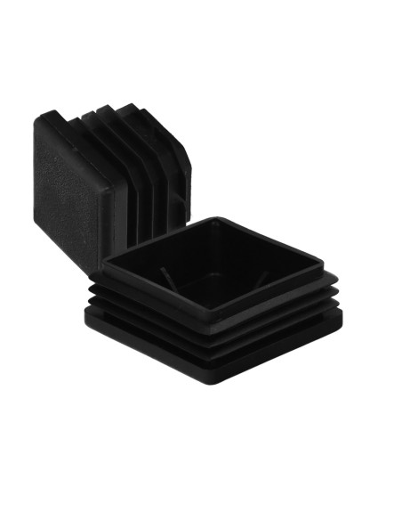 Contera Interior Plastico Cuadrada 60x60 mm. Color Negro. Bolsa 50 Unidades. Contera Mesa, Silla, Muebles, Estanteria