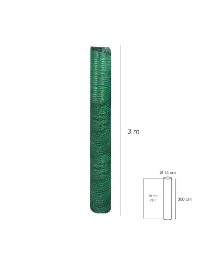 Malla Sombreo Rollo 3 x 50 metros, Reduce Radiación, Protección Jardín y Terraza, Regula Temperatura, Color Verde Claro
