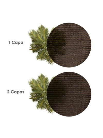 Malla Sombreo Rollo 1 x 50 metros, Reduce Radiación, Protección Jardín y Terraza, Regula Temperatura, Color Marrón