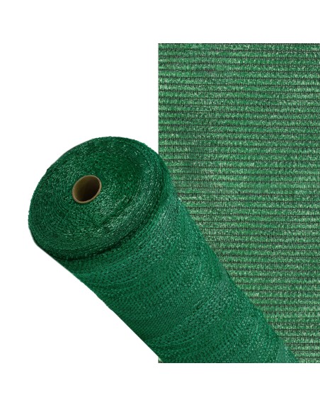 Malla Sombreo Rollo 2 x 50 metros, Reduce Radiación, Protección Jardín y Terraza, Regula Temperatura, Color Verde Claro