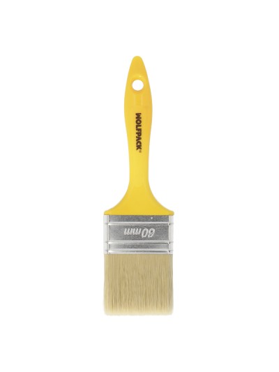 Paletina Profesional Cerda Blanca Ancho 60 mm. Cerdas Naturales Mango Plastico Ergonomico, Brocha Pintor, Pincel Pintura