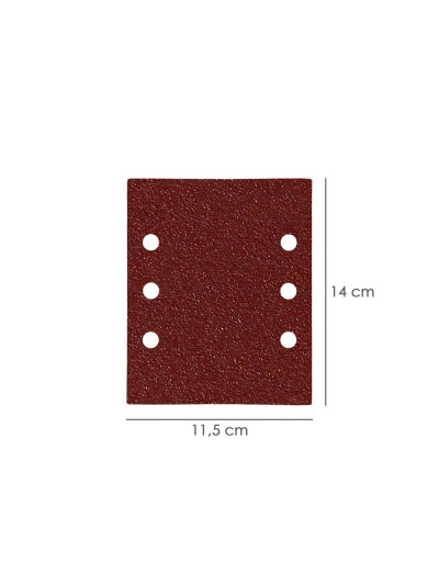 Lija Recambio Con Velcro 114x140 mm. Con Agujeros Grano  180 (10 Piezas)