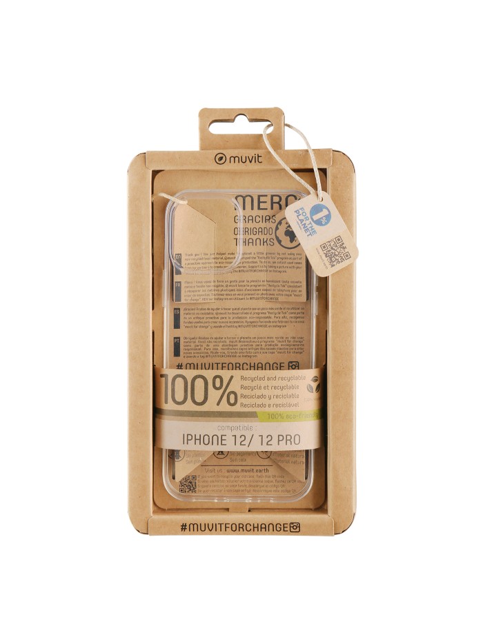 Funda muvit recycletek para apple iphone 12 - 12 pro transparente