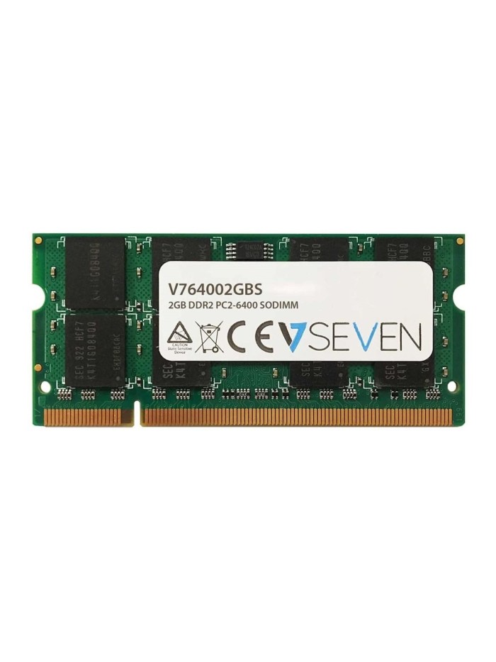 Memoria ram v7 sodimm 2gb ddr2 800mhz pc6400 cl6 non ecc Memoria ram v7 sodimm 2gb ddr2 800mhz pc6400 cl6 non ecc