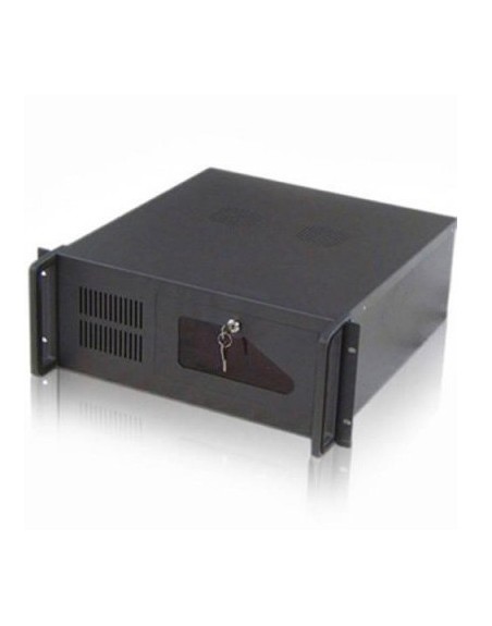 Caja servidor tooq rack 19 pulgadas 4u 406 negra sin fuente ventana transparente