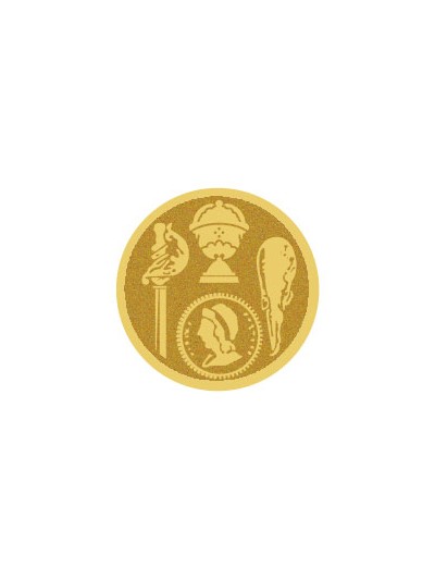 25/26 DISCO DORADO AUTOADHESIVA BARAJA Ø 2,5 CM