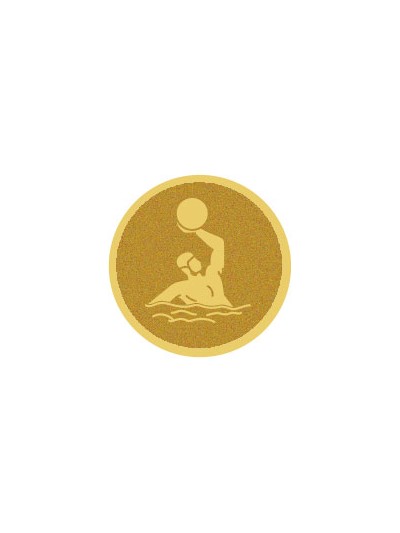 25/26 DISCO DORADO AUTOADHESIVA WATERPOLO Ø 2,5 CM