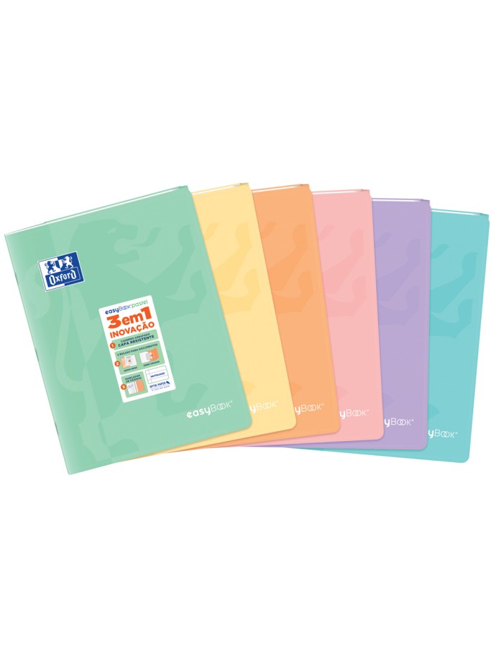 Libreta escolar oxford easybook tapa plastico din a5 48 hojas horizontal colores pastel surtidos Libreta escolar oxford easybook tapa plastico din a5 48 hojas horizontal colores pastel surtidos